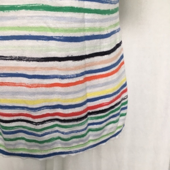 Talbots // Rainbow Striped Elbow Length Sweater size small petite MAR2 - Picture 3 of 8